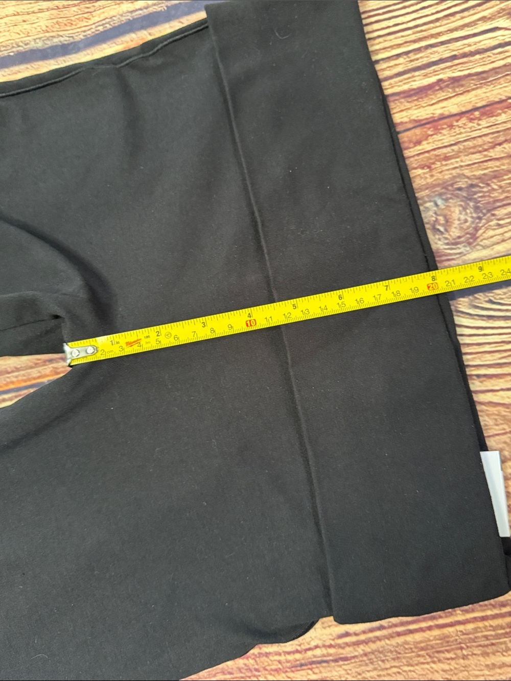Love Pink Bling Rhinestone Black Fold-Over Flare Yoga Pants - Picture 8 of 11